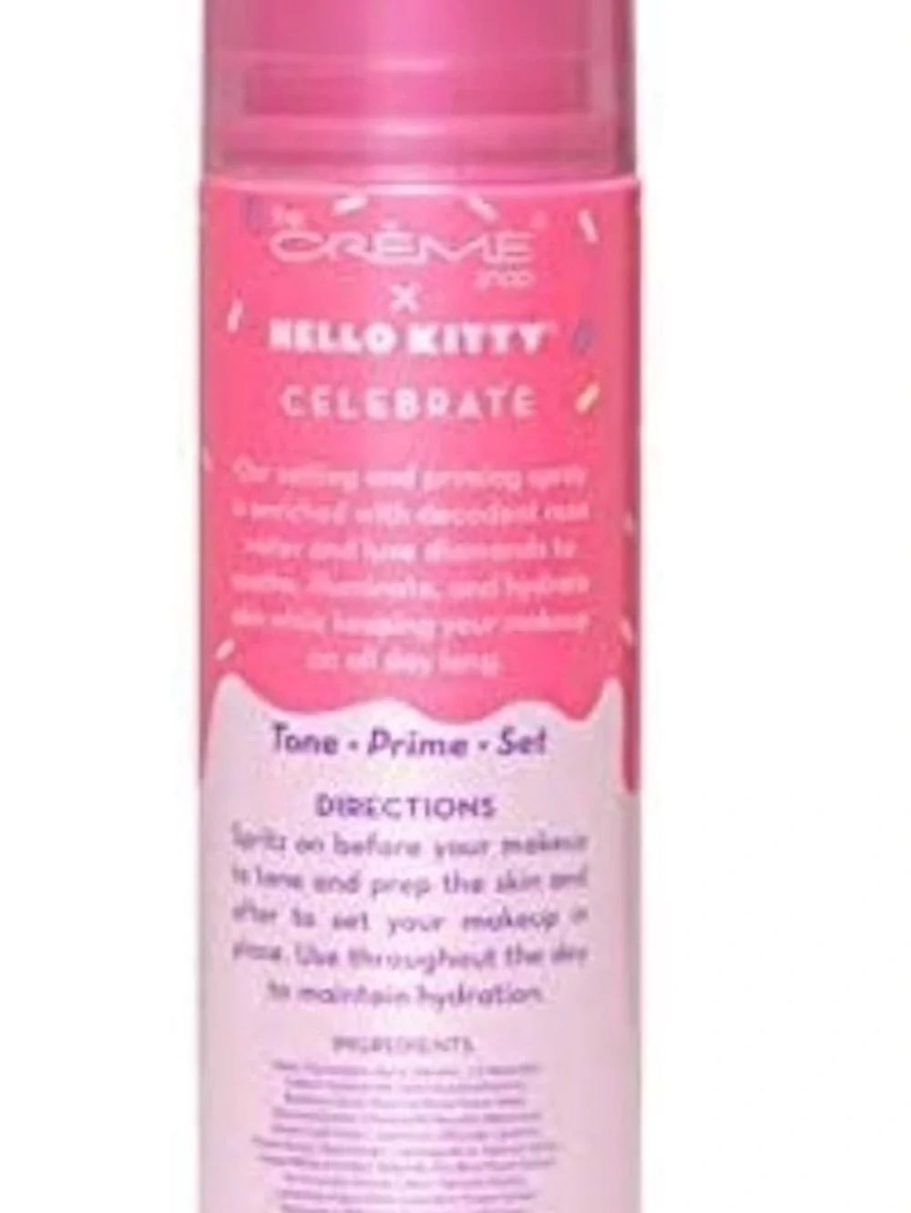 The Crème Shop x Hello Kitty Celebrate Setting & Priming Spray Rosewater 3.52 oz